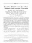 Research paper thumbnail of Cerebellar output controls generalized spike-and-wave discharge occurrence