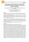 Research paper thumbnail of Determination Optical and Structure Properties for 
Semiconductor Marital Manufacture by Nickel oxide 
Doped by Magnesium