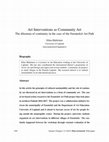 Research paper thumbnail of Art Interventions as Community Art The dilemma of continuity in the case of the Enontekiö Art Path