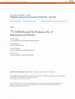 Research paper thumbnail of \u3csup\u3e13\u3c/sup\u3eC NMR Reveals No Evidence of n–π* Interactions in Proteins