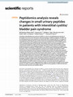 Research paper thumbnail of Peptidomics analysis reveals changes in small urinary peptides in patients with interstitial cystitis/bladder pain syndrome