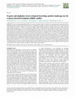 Research paper thumbnail of Experts and elephants: local ecological knowledge predicts landscape use for a species involved in human-wildlife conflict