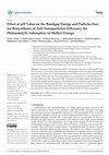 Research paper thumbnail of Effect of pH Value on the Bandgap Energy and Particles Size for Biosynthesis of ZnO Nanoparticles: Efficiency for Photocatalytic Adsorption of Methyl Orange