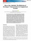 Research paper thumbnail of Rise of the Androids: The Reflection of Developers’ Characteristics in Computerized Systems