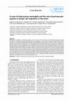 Research paper thumbnail of A case of tuberculous meningitis and the role of perivascular spaces in lymph cell migration in the brain