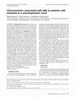 Research paper thumbnail of Characteristics associated with falls in patients with dementia in a psychogeriatric ward