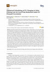 Research paper thumbnail of Optimized Scheduling of EV Charging in Solar Parking Lots for Local Peak Reduction under EV Demand Uncertainty