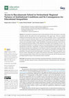 Research paper thumbnail of Access to Baccalaureate School in Switzerland: Regional Variance of Institutional Conditions and Its Consequences for Educational Inequalities