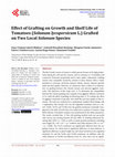 Research paper thumbnail of Effect of Grafting on Growth and Shelf Life of Tomatoes (&amp;lt;i&amp;gt;Solanum lycopersicum&amp;lt;/i&amp;gt; L.) Grafted on Two Local &amp;lt;i&amp;gt;Solanum&amp;lt;/i&amp;gt; Species