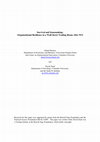 Research paper thumbnail of Survival and Sensemaking: Organizational Resilience in a Wall Street Trading Room After 9/11