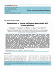 Research paper thumbnail of Assessment of fungal pathogens associated with orange spoilage