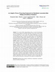 Research paper thumbnail of An Adaptive Privacy Preserving Framework for Distributed Association Rule Mining in Healthcare Databases