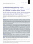 Research paper thumbnail of Growth hormone secretagogues prevent dysregulation of skeletal muscle calcium homeostasis in a rat model of cisplatin-induced cachexia