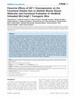 Research paper thumbnail of Paracrine Effects of IGF-1 Overexpression on the Functional Decline Due to Skeletal Muscle Disuse: Molecular and Functional Evaluation in Hindlimb Unloaded MLC/mIgf-1 Transgenic Mice