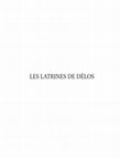 Research paper thumbnail of LES LATRINES DE DÉLOS HYGIÈNE, SALUBRITÉ ET ENVIRONNEMENT D’UNE VILLE DES CYCLADES