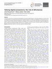 Research paper thumbnail of Valuing digital possessions: the role of affordances