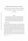 Research paper thumbnail of Relational Deep Reinforcement Learning