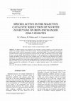 Research paper thumbnail of Species active in the selective catalytic reduction of no with iso-butane on iron-exchanged ZSM-5 zeolites