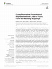 Research paper thumbnail of Fuzzy Nonnative Phonolexical Representations Lead to Fuzzy Form-to-Meaning Mappings