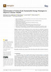 Research paper thumbnail of Optimization of Urban-Scale Sustainable Energy Strategies to Improve Citizens' Health