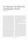 Research paper thumbnail of Las "Memorias" de Helena Paz, ¿autobiografía o ficción?