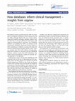 Research paper thumbnail of How databases inform clinical management – insights from ozgrow