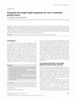 Research paper thumbnail of Proposed new target height equations for use in Australian growth clinics