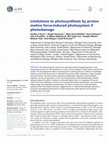 Research paper thumbnail of Limitations to photosynthesis by proton motive force-induced photosystem II photodamage