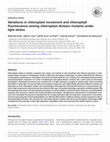 Research paper thumbnail of Variations in chloroplast movement and chlorophyll fluorescence among chloroplast division mutants under light stress