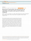 Research paper thumbnail of Rewiring of jasmonate and phytochrome B signalling uncouples plant growth-defense tradeoffs