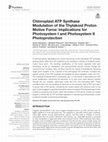 Research paper thumbnail of Chloroplast ATP Synthase Modulation of the Thylakoid Proton Motive Force: Implications for Photosystem I and Photosystem II Photoprotection