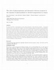 Research paper thumbnail of The roles of photorespiration and alternative electron acceptors in the responses of photosynthesis to elevated temperatures in cowpea