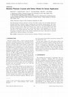 Research paper thumbnail of Alumina Photonic Crystals with Defect Modes for Sensor Application