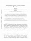 Research paper thumbnail of Effective Dual-Sourcing Through Inventory Projection