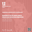 Research paper thumbnail of Seminário “Memórias do colonialismo e processos de descolonização”