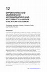 Research paper thumbnail of OPPORTUNITIES AND LIMITATIONS OF ACCOMMODATIONS AND ACCESSIBILITY IN HIGHER EDUCATION ASSESSMENT