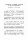 Research paper thumbnail of La hidalguía. Su origen y evolución. Las reales chancillerías