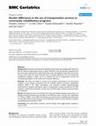 Research paper thumbnail of Gender differences in the use of transportation services to community rehabilitation programs