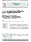 Research paper thumbnail of Clinical, biochemical and histological study of the effect of antimicrobial photodynamic therapy on oral mucositis induced by 5-fluorouracil in hamsters