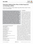 Research paper thumbnail of Polarization Reflector/Color Filter at Visible Frequencies via Anisotropic α‐MoO 3