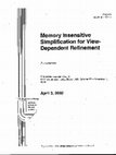 Research paper thumbnail of Memory Insensitive Simplification for View-Dependent Refinement