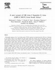 Research paper thumbnail of A new variant of GB virus C/hepatitis G virus (GBV-C/HGV) from South Africa