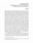 Research paper thumbnail of Introductory note—the emergence of Portuguese modernism: contributions to its cultural history