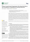 Research paper thumbnail of Lessons Learned from 10 Experiments That Tested the Efficacy and Assumptions of Hypothetical Learning Trajectories