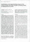 Research paper thumbnail of Identification of the ligand-binding domain of the surface-located fibrinogen receptor (clumping factor) of Staphylococcus aureus