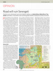 Research paper thumbnail of Road will ruin Serengeti