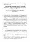 Research paper thumbnail of Evaluating the relationship between sustainable development, localisation and the informal economy: evidence from Romania