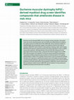 Research paper thumbnail of Duchenne muscular dystrophy hiPSC-derived myoblast drug screen identifies compounds that ameliorate disease in mdx mice