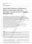 Research paper thumbnail of Open-Label Evaluation of Eteplirsen in Patients with Duchenne Muscular Dystrophy Amenable to Exon 51 Skipping: PROMOVI Trial