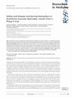 Research paper thumbnail of Safety and disease monitoring biomarkers in Duchenne muscular dystrophy: results from a Phase II trial